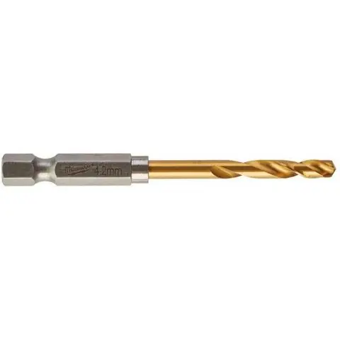 Outlet Milwaukee SHOCKWAVE Red Hex HSS-G TIN Metallborr
