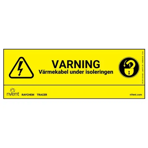 Sänkt pris RAYCHEM 691703-000 Varningsskylt